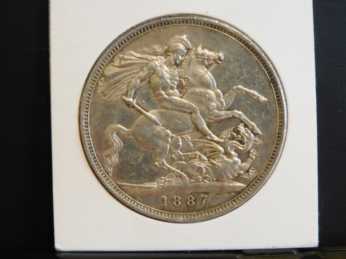  GREAT BRITAIN 1 CROWN 1887.GRADE-PLEASE SEE PHOTOS.   