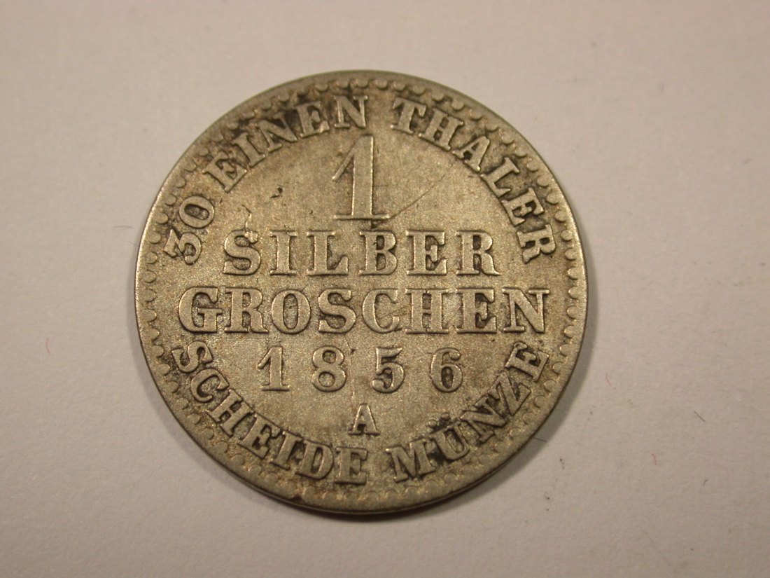  I7  Preussen  1 Silbergroschen 1856 A in ss   Originalbilder   