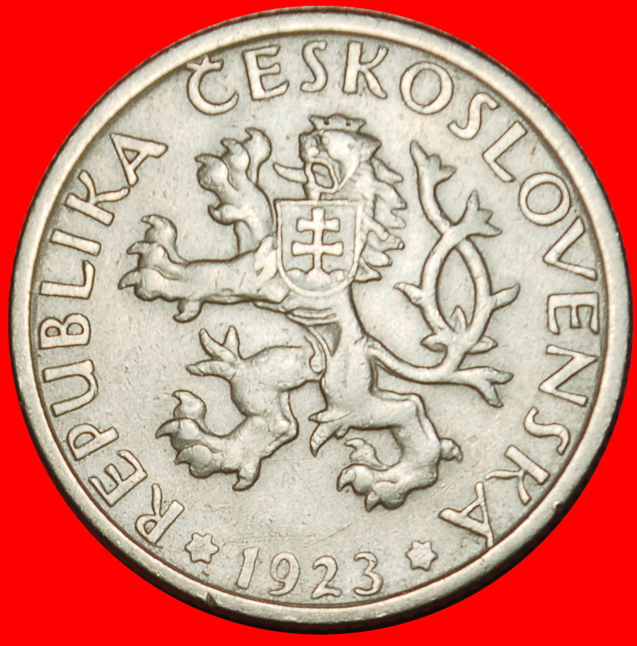  Ⰶ HARVEST (1922-1938): CZECHOSLOVAKIA ★ 1 CROWN 1923! ★LOW START ★ NO RESERVE!   