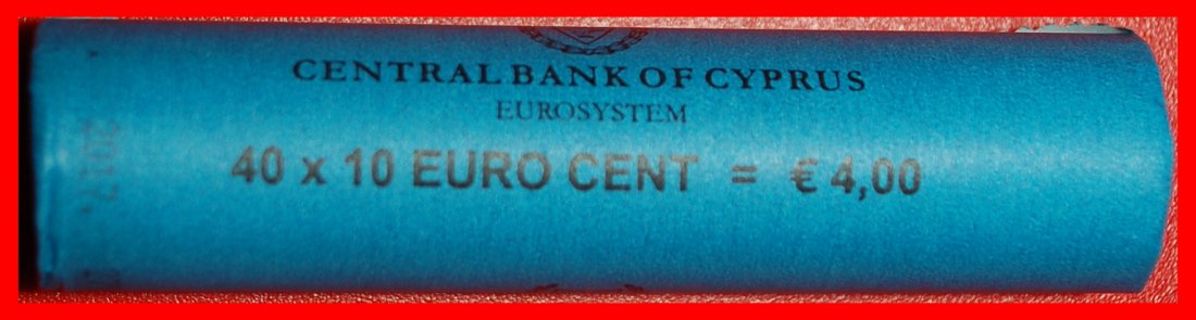  Ⰶ GREECE (2008-2024): CYPRUS★10 CENT 2017 NORDIC GOLD SHIP UNC ROLL UNCOMMON★LOW START ★ NO RESERVE!   