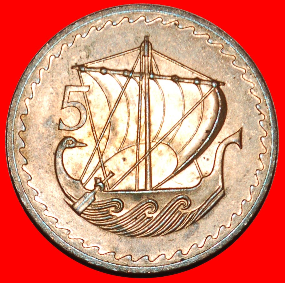  Ⰶ GREAT BRITAIN (1963-1980): CYPRUS ★ 5 MILS 1972 UNC MINT LUSTRE SHIP! LOW START ★ NO RESERVE!   