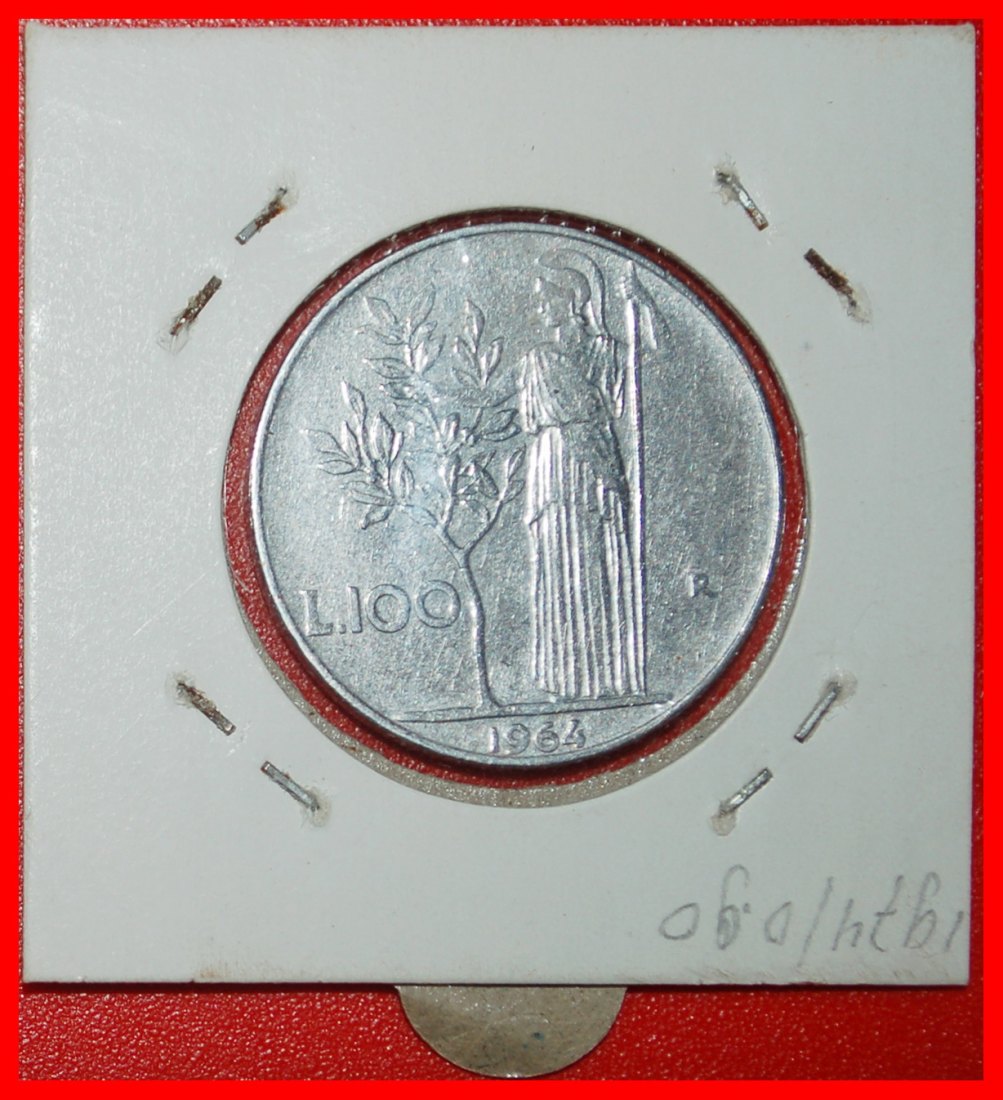  Ⰶ GÖTTIN MINERVA (1954-1989): ITALIEN ★ 100 LIRA 1964R! IN PACKUNG! ★OHNE VORBEHALT!   