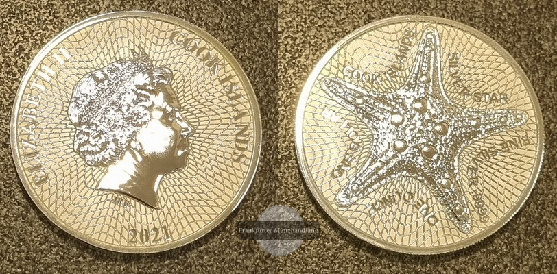  Cook Island   1 Dollar  2021  Starfish  FM-Frankfurt  Feinsilber: 31,1g   