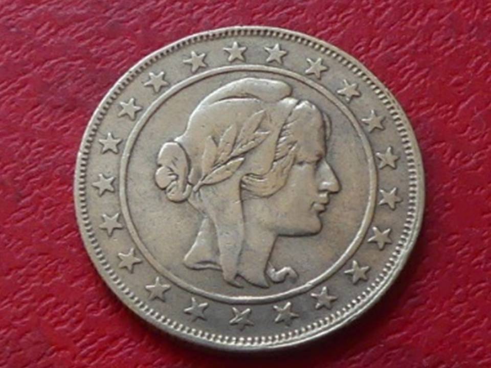  Silbermünze Brasilien 2000 Reis 1926 „Freiheitskopf“   