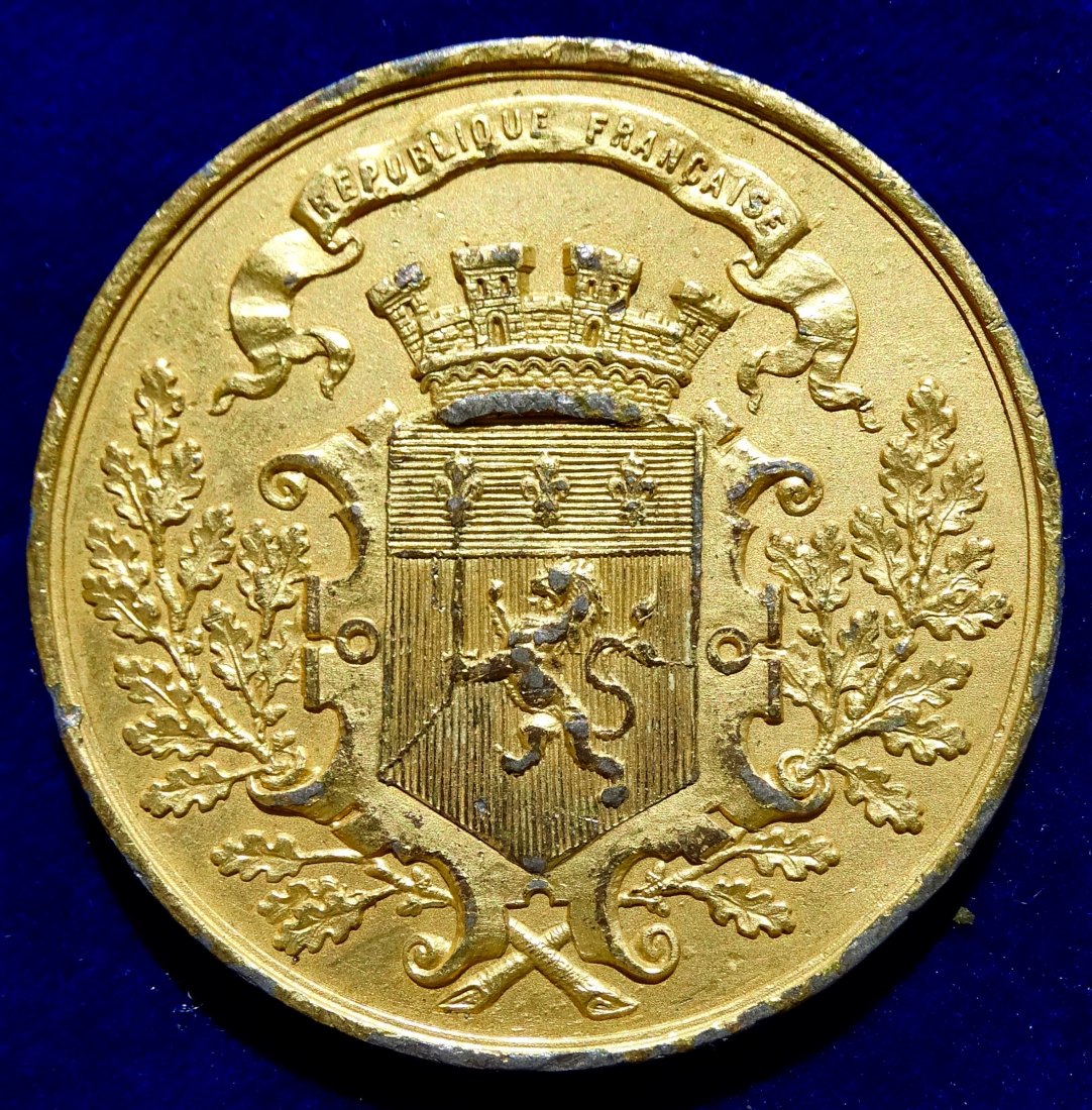  Frankreich 1871 Medaille der Rückkehr der heldenhaften Verteidiger Belforts nach Lyon   