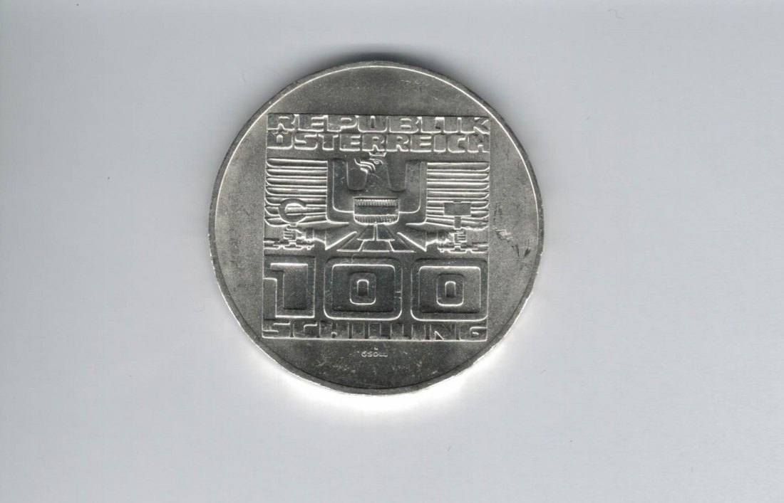  100 Schilling 1975 20 Jahre Staatsvertrag silber Österreich 2. Republik (01914/3)   