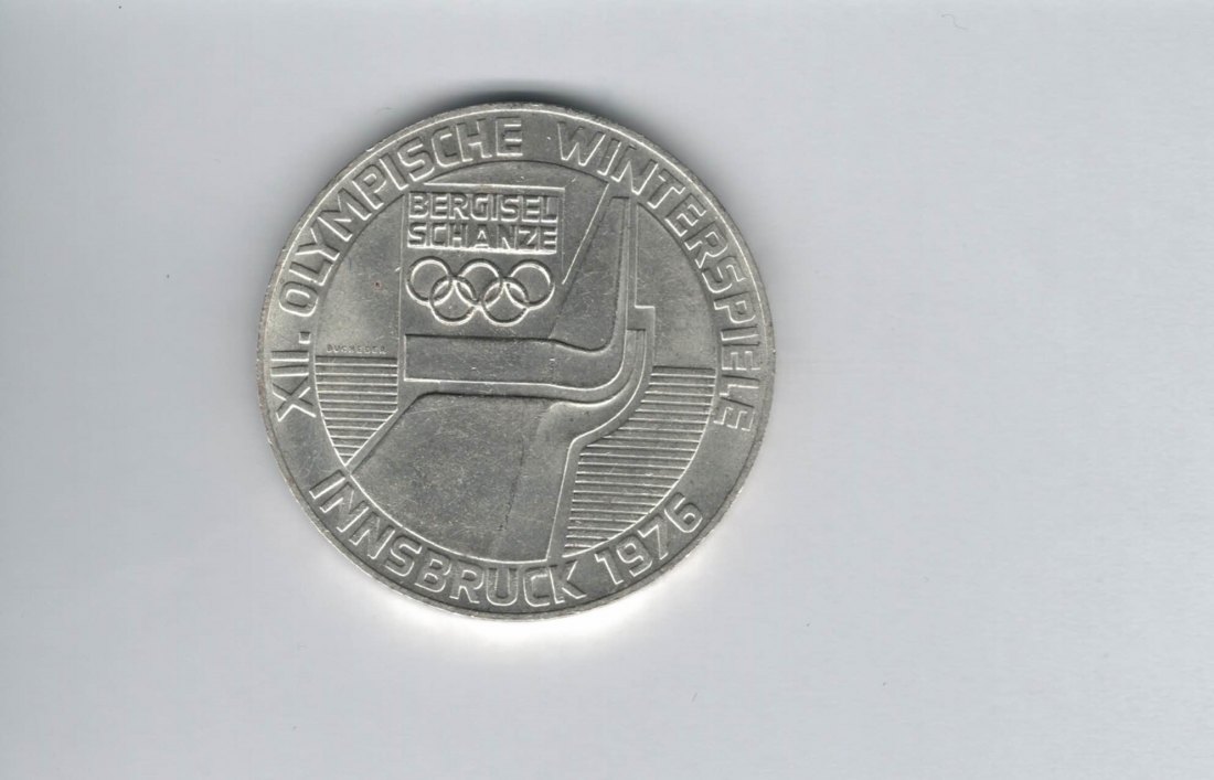  100 Schilling 1976 Berg Isel Schanze Innsbruck Wien Olypm. Winterspiele Ag Österreich2.Rep (01914/9)   