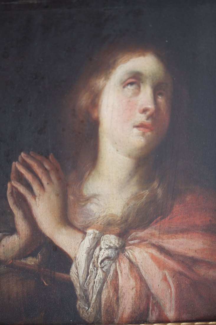  „Die büßende Maria Magdalena“, Italienische Schule um 1660, Öl auf Holz   