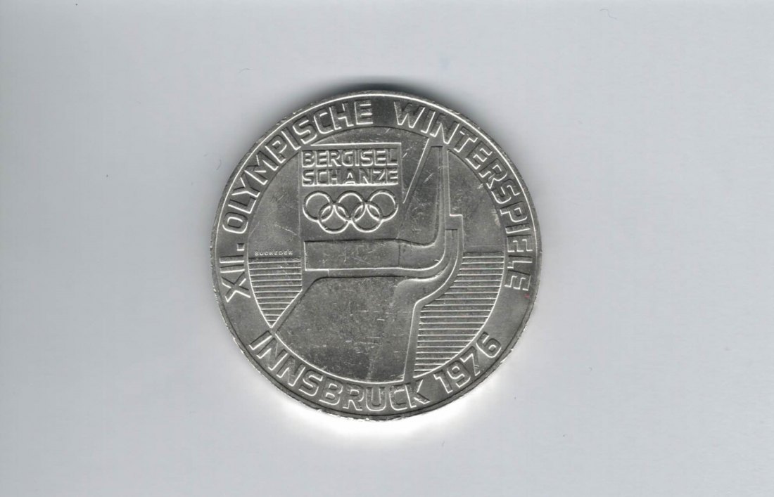  100 Schilling 1976 Berg Isel Schanze Innsbruck Hall Olypm. Winterspiele Ag Österreich (01914/10   