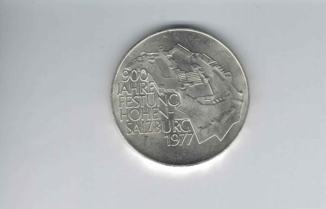  100 Schilling 1977 900 Jahre Festung Hohensalzburg silber Österreich 2.Rep (01914/15)   