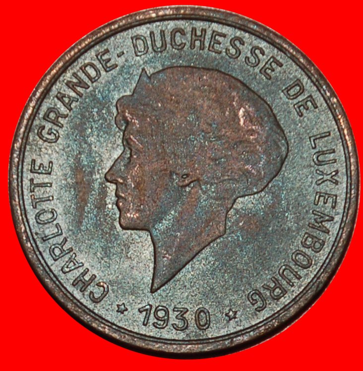  Ⰶ GERMANY: LUXEMBOURG ★ 5 CENTIMES 1930 STARS! CHARLOTTE (1919-1964) ★LOW START ★ NO RESERVE!   