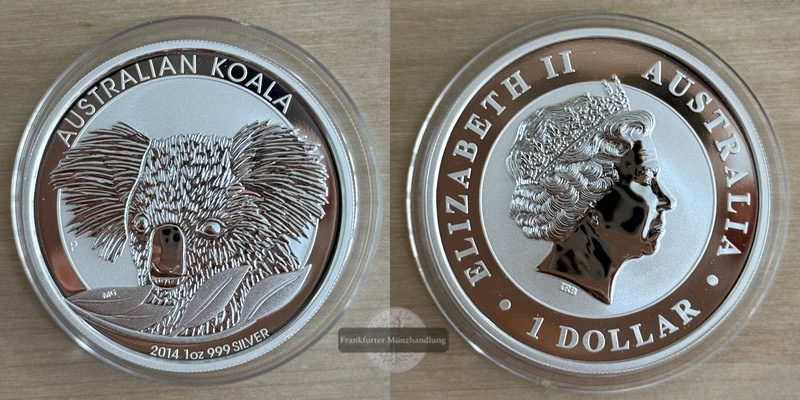  Australien, 1 Dollar  2014 Koala FM-Frankfurt  Feingewicht: 31g   