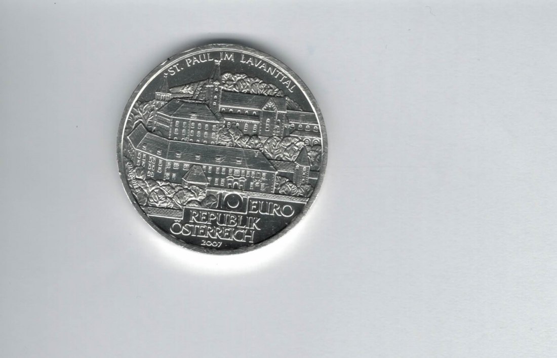  10 Euro 2007 St. Paul im Lavanttal silber Österreich Spittalgold9800 (4971   