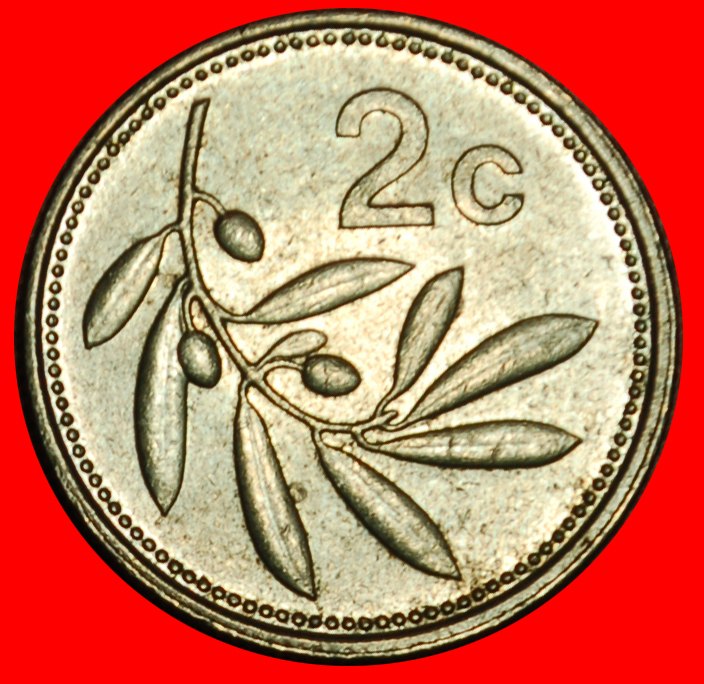  Ⰶ OLIVE (1991-2007): MALTA ★ 2 CENTS 1995! LOW START ★ NO RESERVE!   