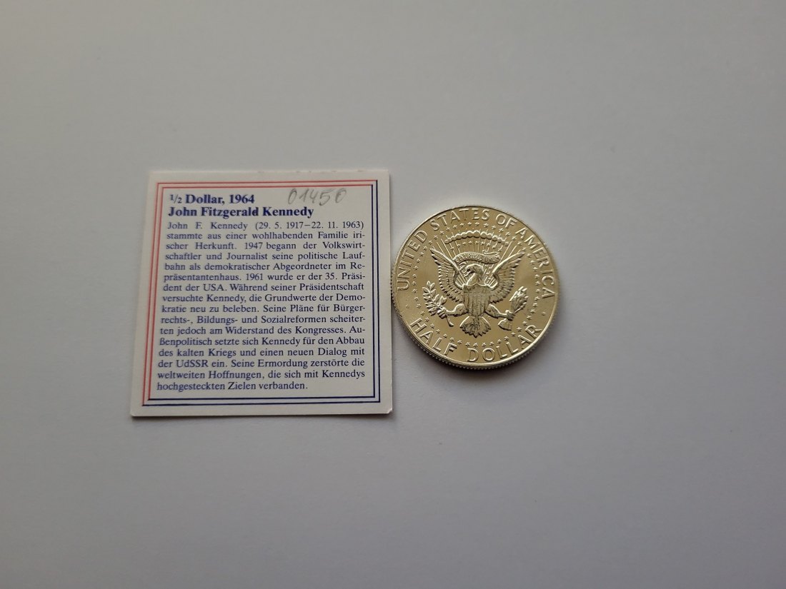  1/2 Dollar 1964 half Kennedy silber 900/11,25g fein USA Spittalgold9800 (5095   