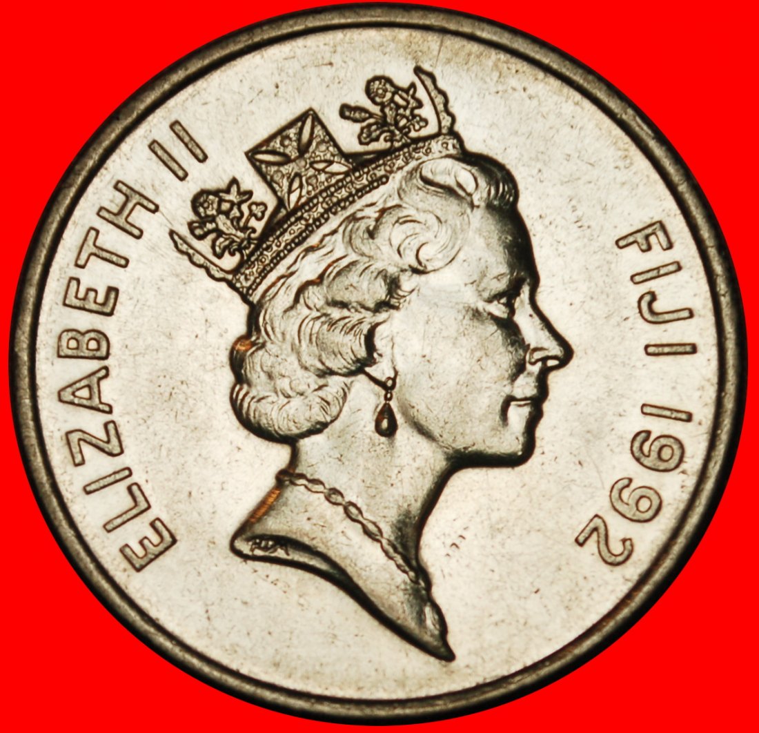  Ⰶ CANADA (1990-2006): FIJI ★20 CENTS 1992 CACHALOT! ELIZABETH II (1953-2022)★LOW START ★ NO RESERVE!   