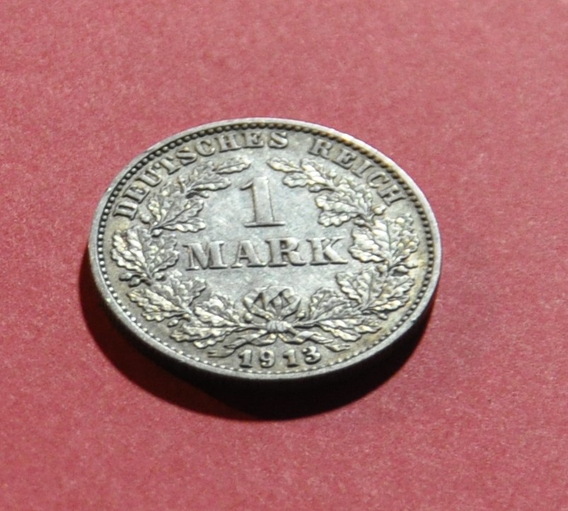  DEUTSCHES REICH 1 Mark 1913 G, gutes VZ [M 5]   