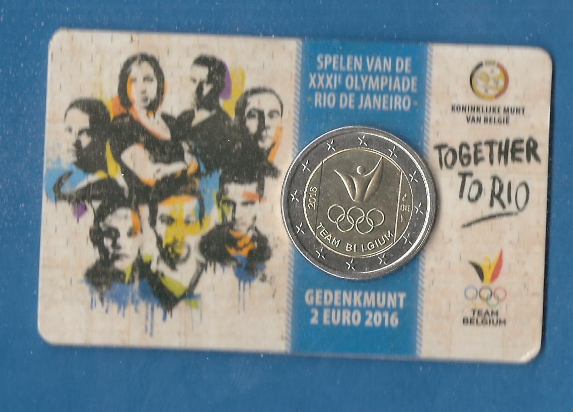  2 Euro Belgien 2016 Coincard Münzen und Goldankauf Koblenz Frank Maurer AF 879   