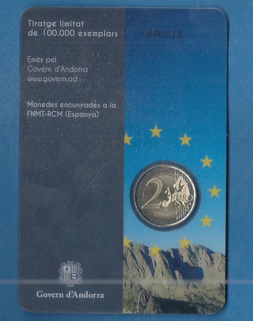  2 Euro Andorra 2014 Coincard Münzen und Goldankauf Koblenz Frank Maurer AF 881   