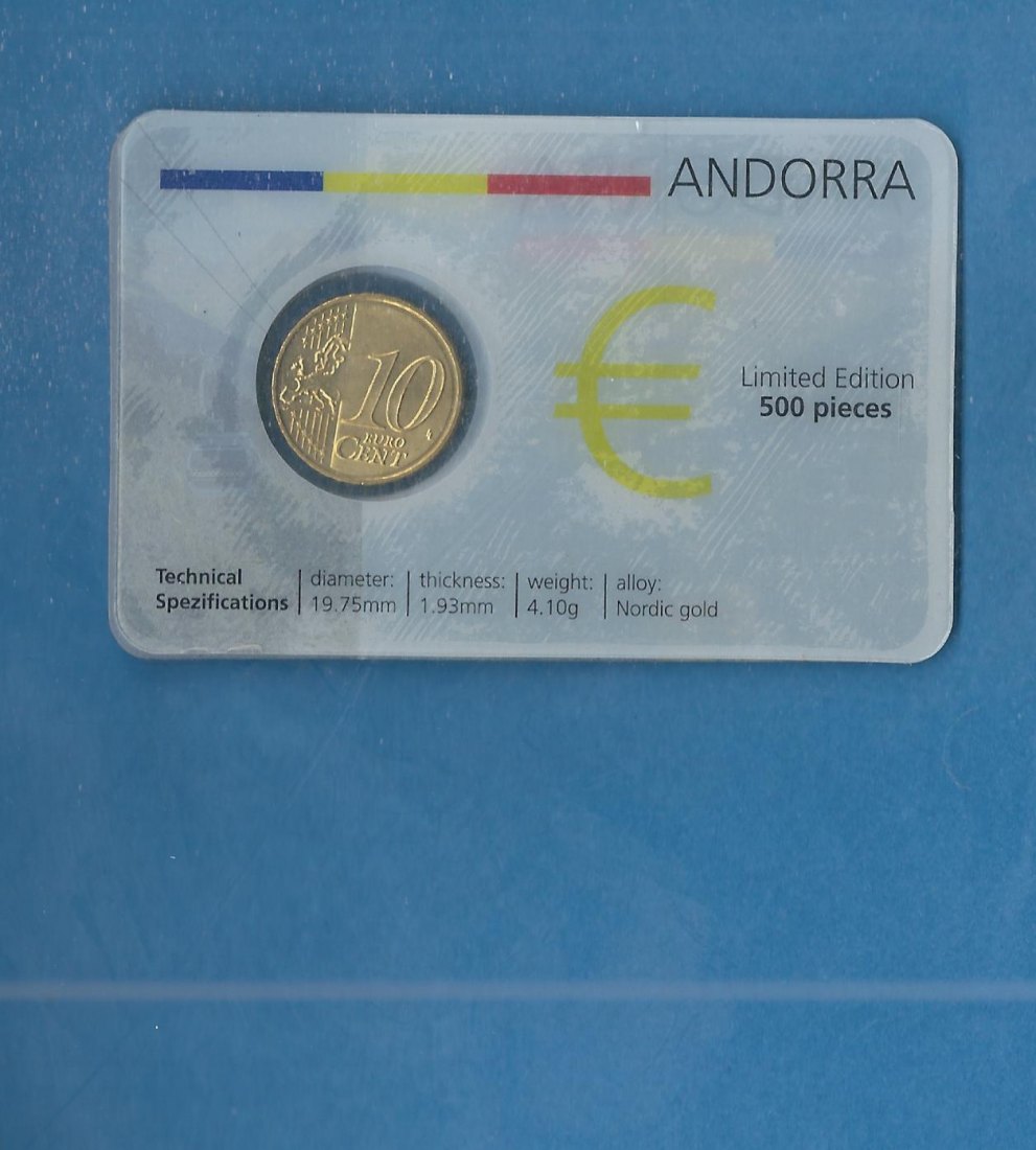  10 cent Andorra 2014 Coincard Münzen und Goldankauf Koblenz Frank Maurer AF 884   