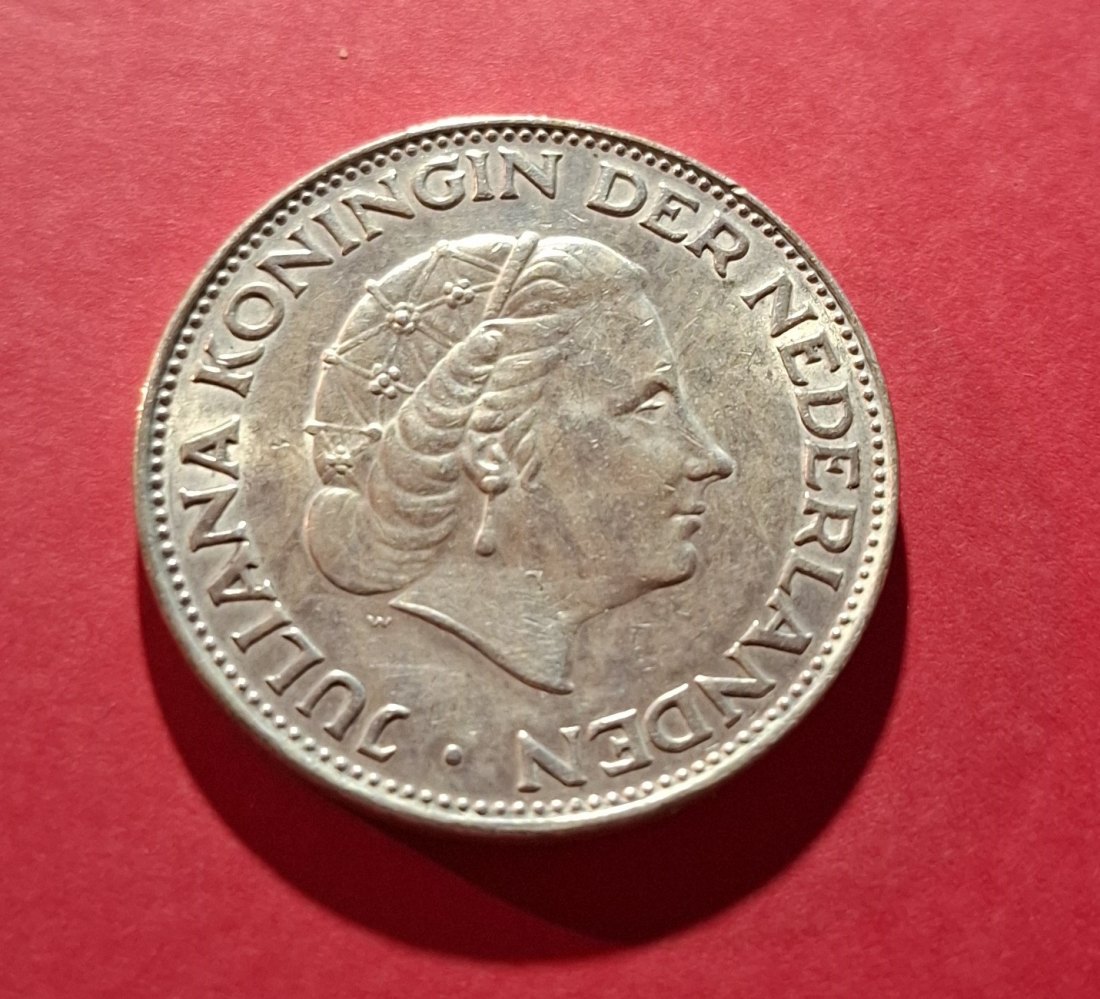  NIEDERLANDE 2 1/2 Gulden 1963   