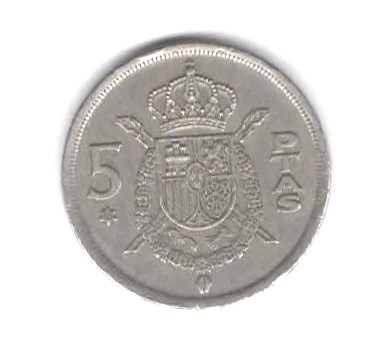  5 Pesetas  Spanien  1975 * 1980 * (N247)   