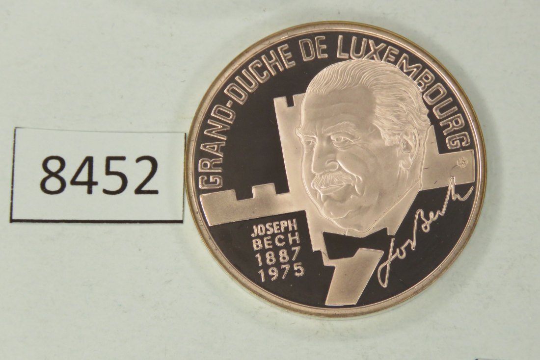  8452 Luxemburg 1993  25 ECU Joseph Bech 22,85 g Silber PP 0.925   