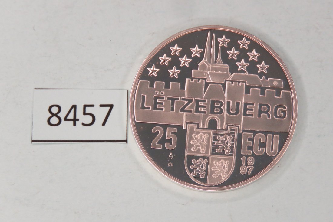  8457 Luxemburg 1997  25 ECU Adolphe  Silber PP 0.925   