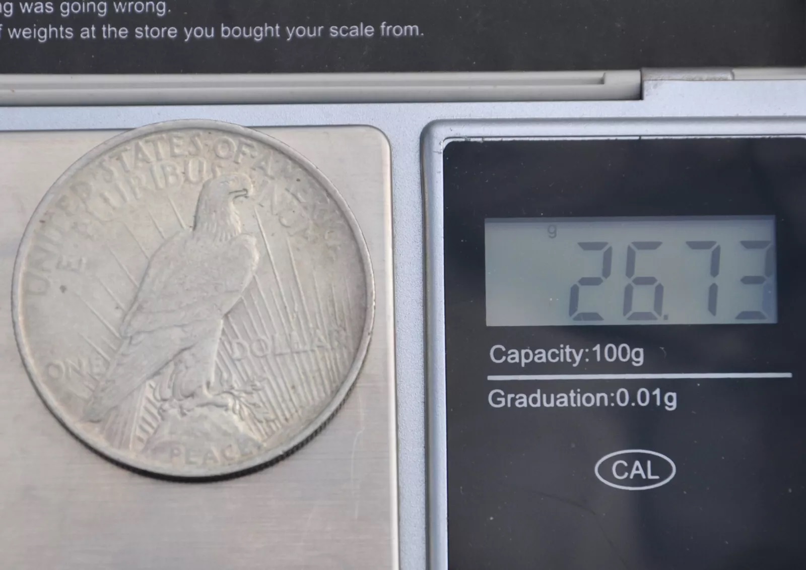  USA 1 Peace Dollar 1922, lukrative Silbermünze   