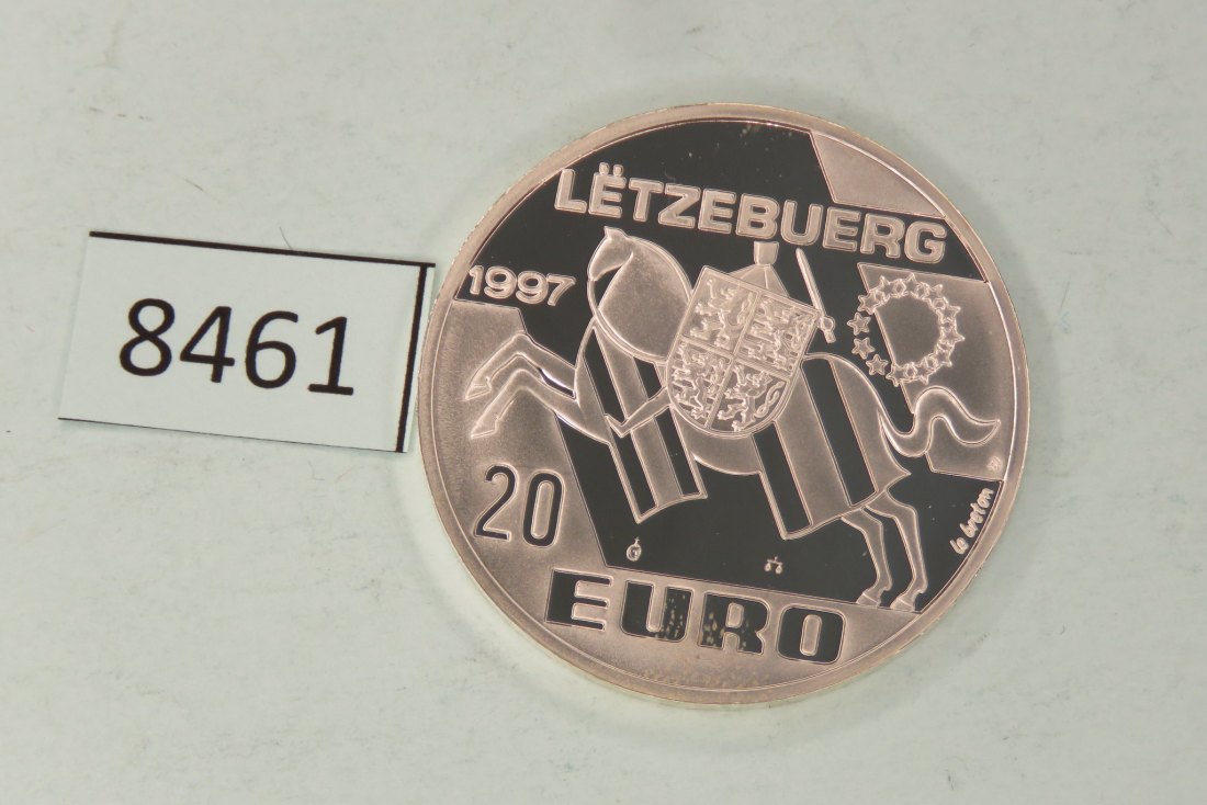  8461 Luxemburg 1997 - 20 Euro - Michel Lenz - 22,85 g Silber 0.925   