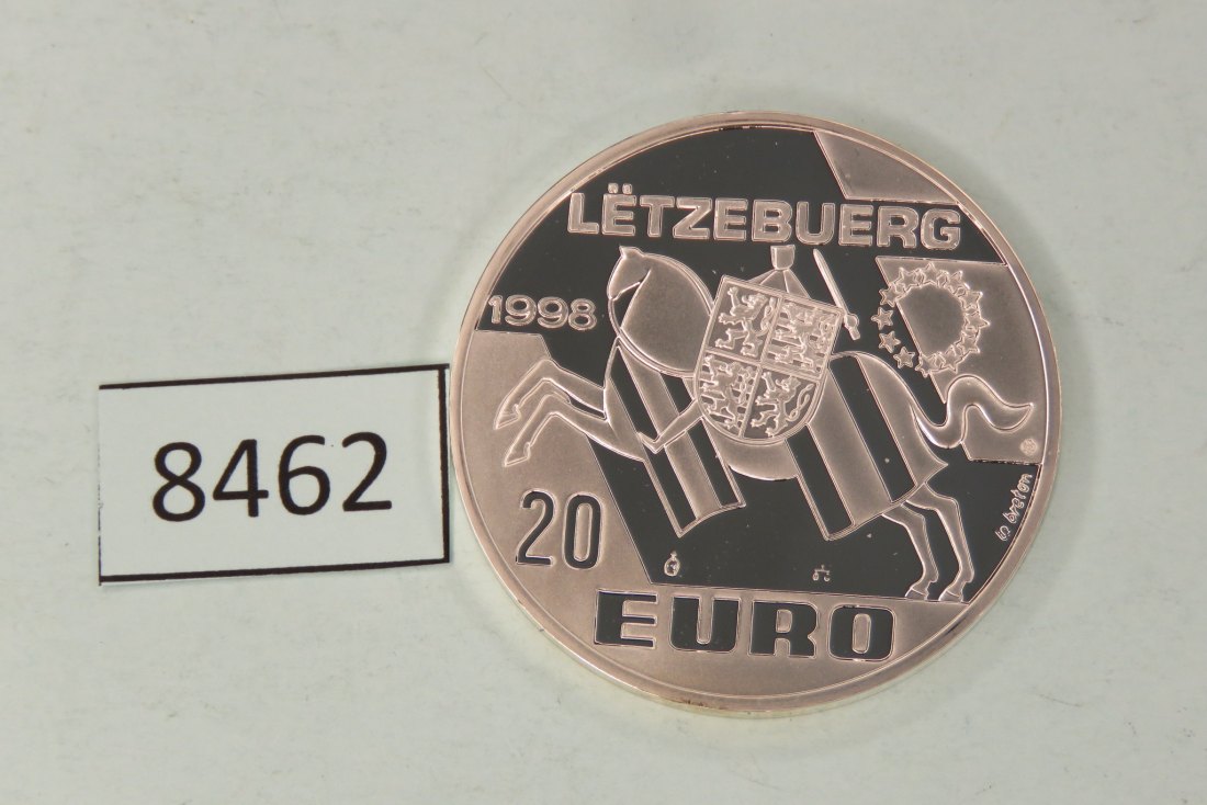  8462 Luxemburg 1998 - 20 Euro - Echternach - 22,85 g Silber 0.925   