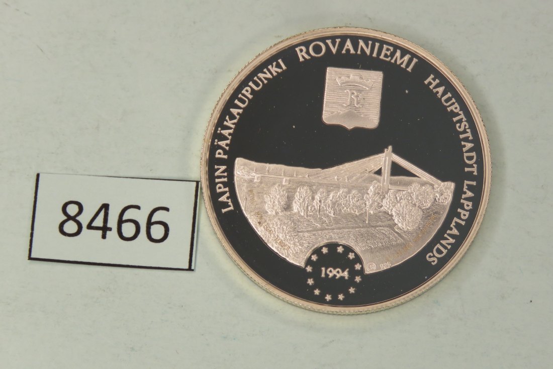  8466 Finnland 1994  20 ECU Rovaniemi 25 g Silber 0.925   