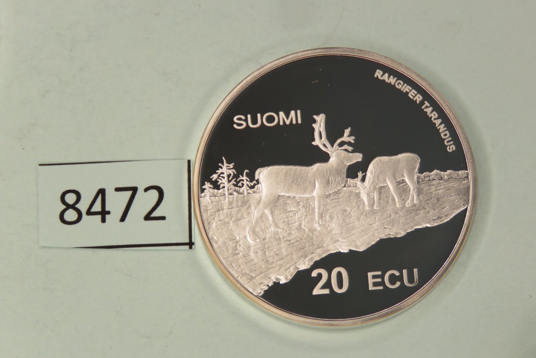  8472 Finnland 1998  20 ECU Skisport 25 g Silber 0.925   