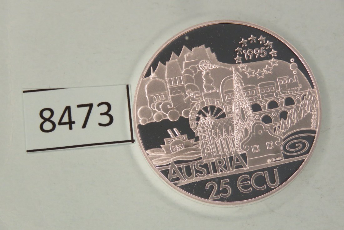  8473 Österreich 1995  25 ECU Johann Strauss 24 g Silber 0.925   