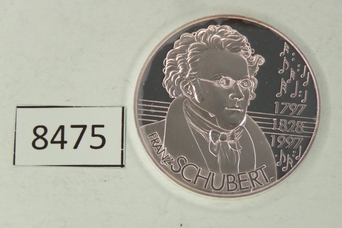  8475 Österreich 1997  25 ECU Schubert 24 g Silber 0.925   