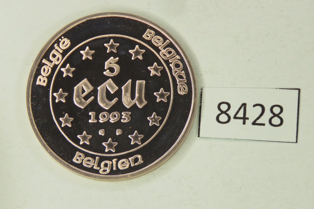  8428 Belgien 1993  5 ECU  Ratspräsidentschaft  22,85 g Silber 0.833   