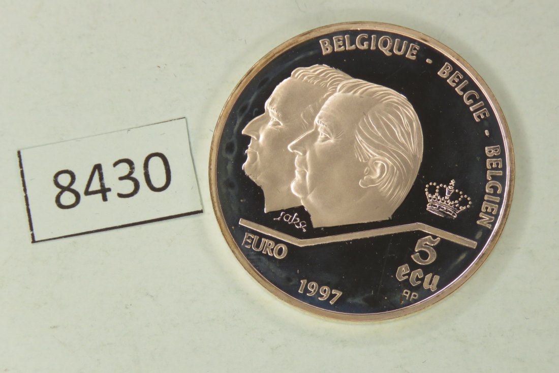  8430 Belgien 1997  5 ECU  40 Jahre Römische Verträge  22,85 g Silber 0.833   