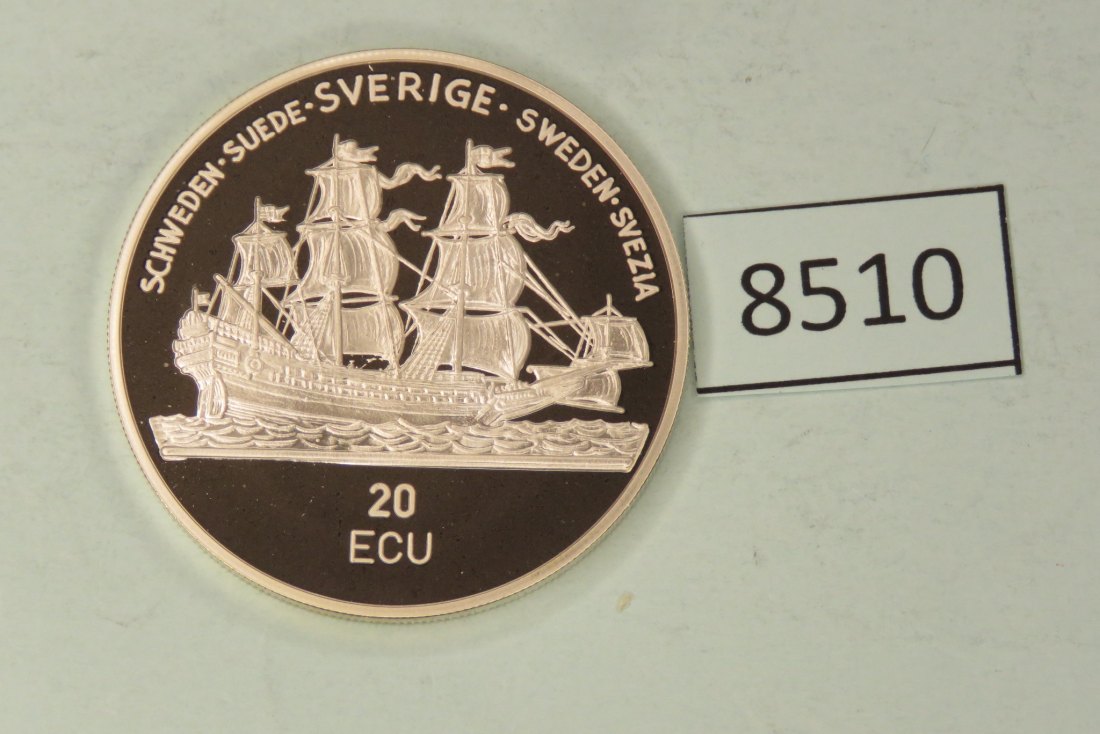  8510 Schweden 1992  20 ECU  Gustav Adolph  25 g Silber 0.925   