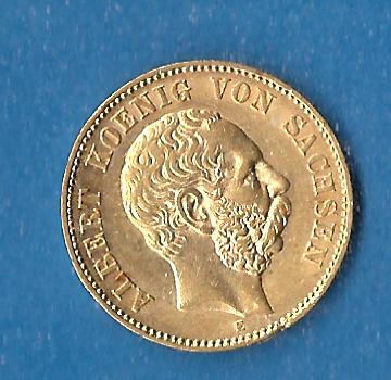  Sachsen 20 Mark Albert 1870 Rdf. sonst vz rar Gold Münzenankauf Koblenz Frank Maurer AF886   