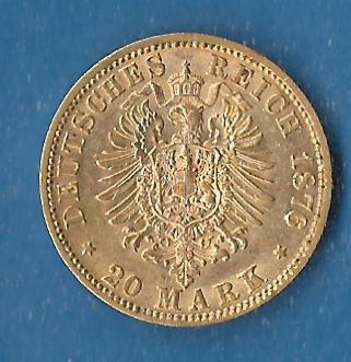  Sachsen 20 Mark Albert 1870 Rdf. sonst vz rar Gold Münzenankauf Koblenz Frank Maurer AF886   