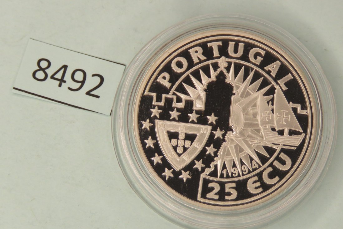  8492 Portugal 1994  25 ECU  Manuel I.  28 g Silber 0.925   