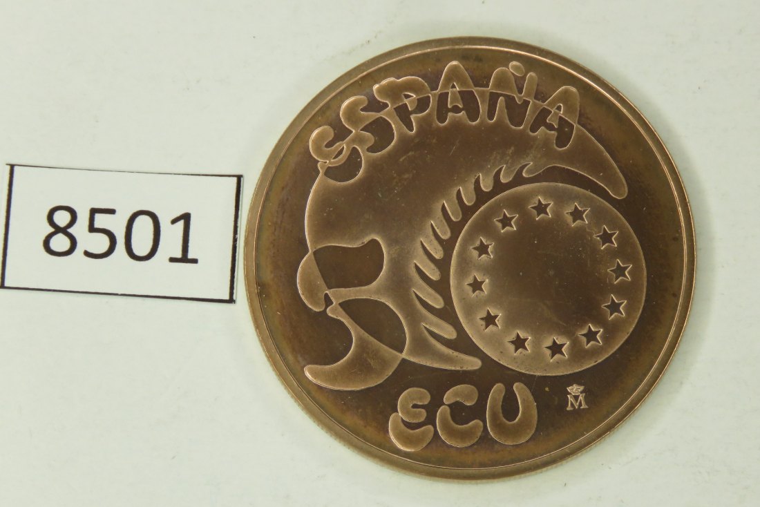  8501 Spanien 1989  5 ECU  Karl V. 33,62 g Silber 0.925   