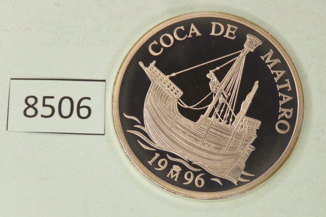  8506 Spanien 1996  5 ECU  Coca de Mataro  33,62 g Silber 0.925   