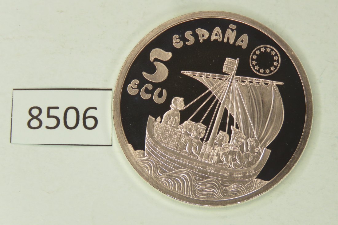  8506 Spanien 1996  5 ECU  Coca de Mataro  33,62 g Silber 0.925   