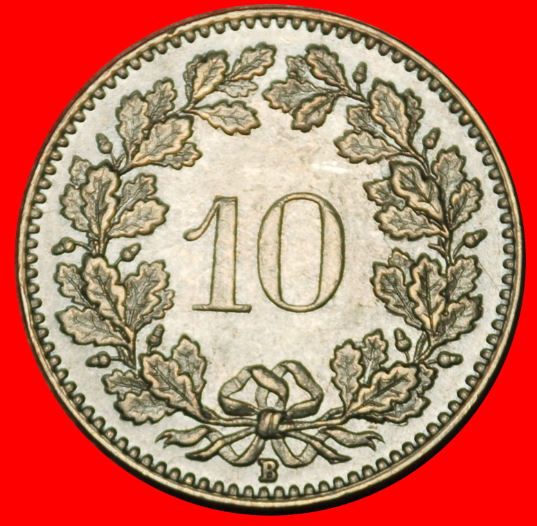  Ⰶ LIBERTY (1879-2024): SWITZERLAND ★ 10 RAPPEN 1933B! DIES 1+A!★LOW START! ★ NO RESERVE!   