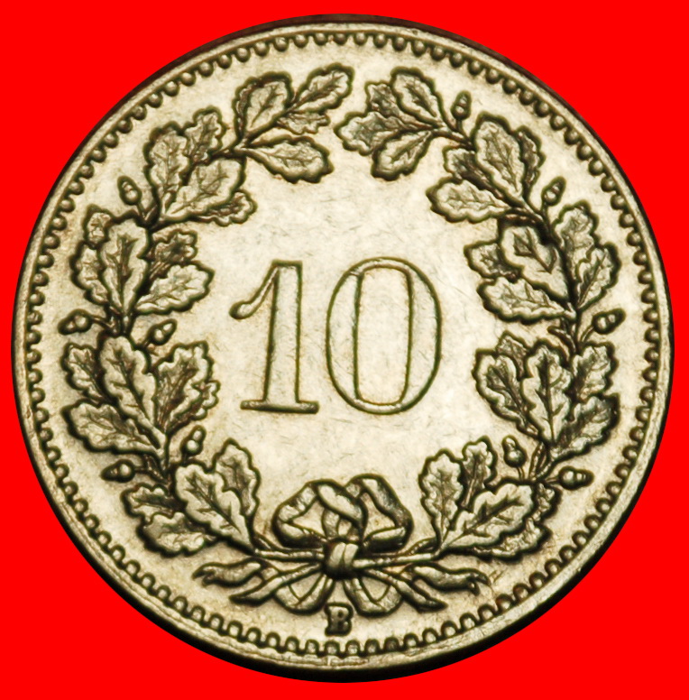  Ⰶ LIBERTY (1879-2024): SWITZERLAND ★ 10 RAPPEN 1934B! DIES 1+A!★LOW START! ★ NO RESERVE!   