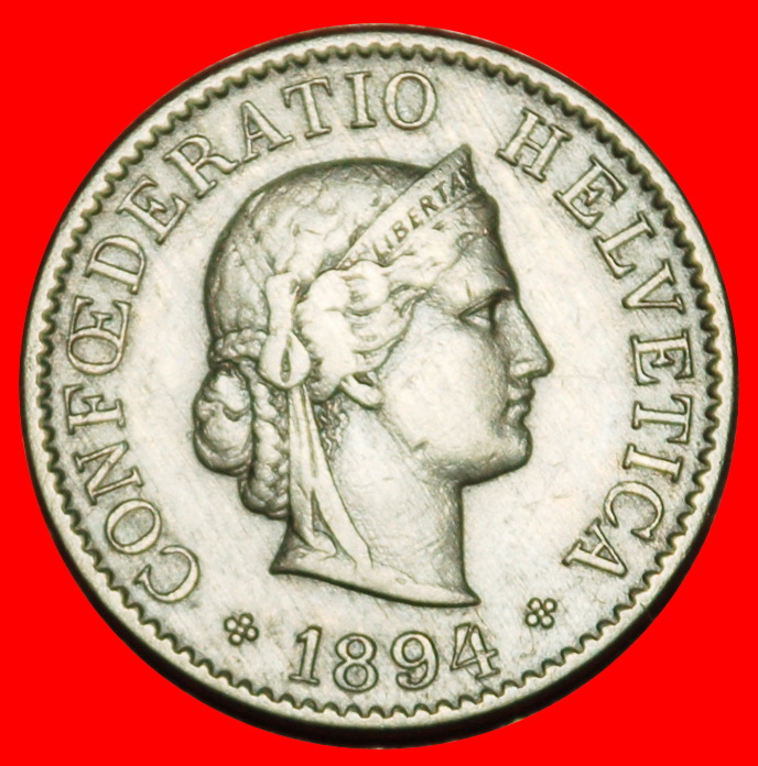  Ⰶ LIBERTY (1879-2024): SWITZERLAND ★ 5 RAPPEN 1894B! DIES 1+A!★LOW START! ★ NO RESERVE!   