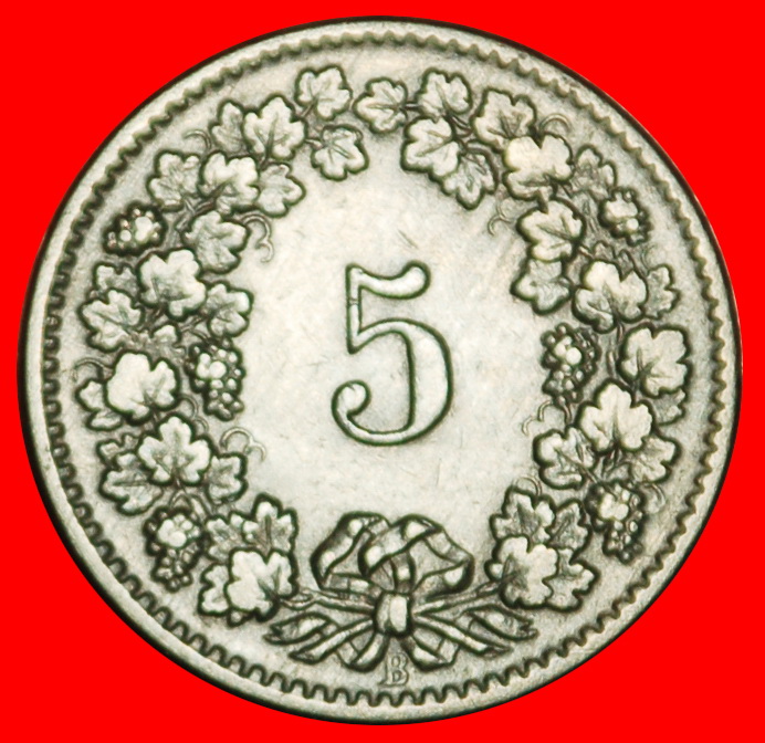  Ⰶ LIBERTY (1879-2024): SWITZERLAND ★ 5 RAPPEN 1894B! DIES 1+A!★LOW START! ★ NO RESERVE!   