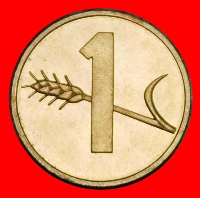  Ⰶ WHEAT SPRIG (1948-2006): SWITZERLAND★1 RAPPEN 1975! DIES II+C! UNC LUSTRE★LOW START! ★ NO RESERVE!   