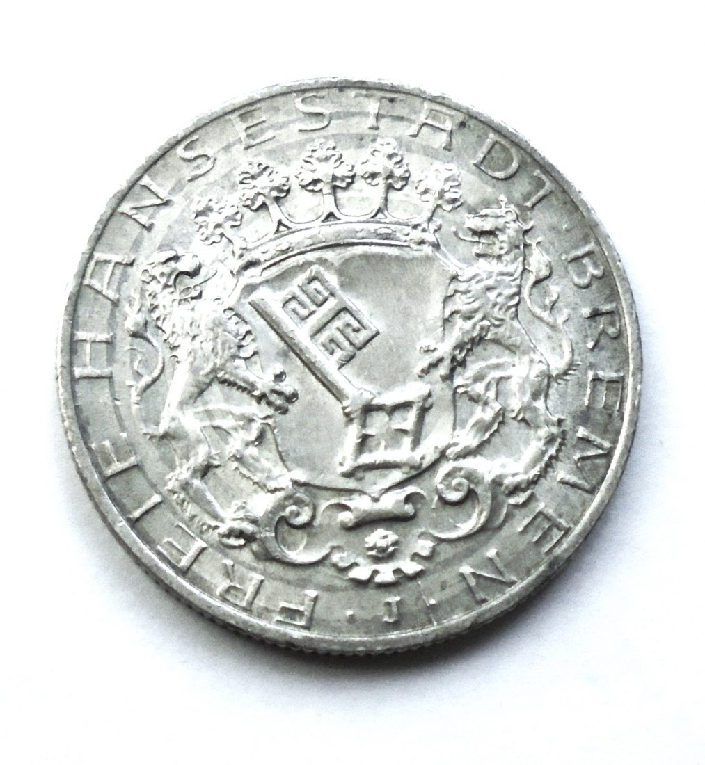  Münze Silber Deutsches Kaiserreich: 2 Mark 1904 J - Freie und Hansestadt Bremen   